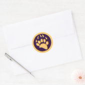 STICKER ROND IMPRESSION D'OURS GRIZZLY (Enveloppe)