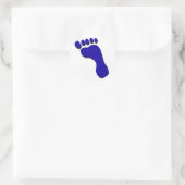 Sticker Rond Impression du pied de l'enfant (Sac)