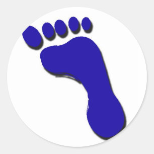 Sticker Rond Impression du pied de l'enfant