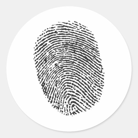 Sticker Rond Impression du pouce (Devant)