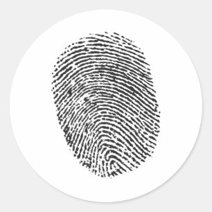 Sticker Rond Impression du pouce