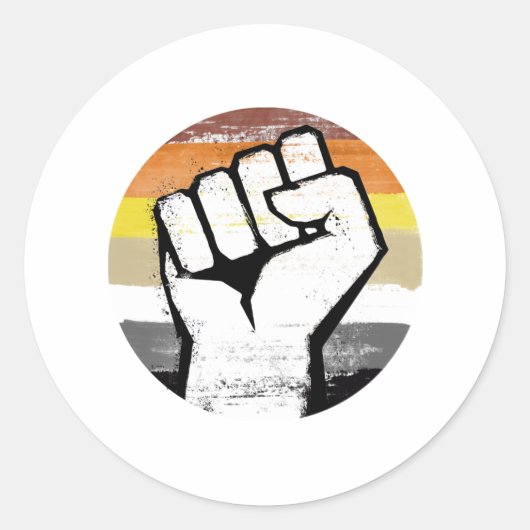 Sticker Rond Impression du premier cercle de la fierté de l'our (Devant)