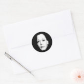 Sticker Rond Impression faciale Kamala Harris (Enveloppe)