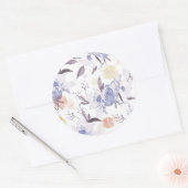 Sticker Rond Impression florale vintage 1 (Enveloppe)