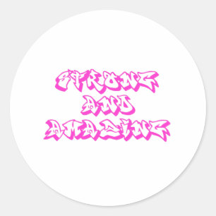 Sticker Rond Impression forte et incroyable de graffiti