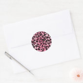 Sticker Rond Impression guépard rose RAB Rockabilly (Enveloppe)