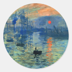 Sticker Rond Impression lever du soleil, Soleil Levant, Claude