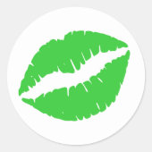 Sticker Rond Impression Lime Green Lime (Devant)
