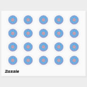 Sticker Rond Impression Mandala (Feuille)