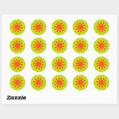 Sticker Rond Impression Motif Samba (Feuille)