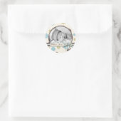 Sticker Rond Impression numérique avec Faire-part de naissance  (Sac)