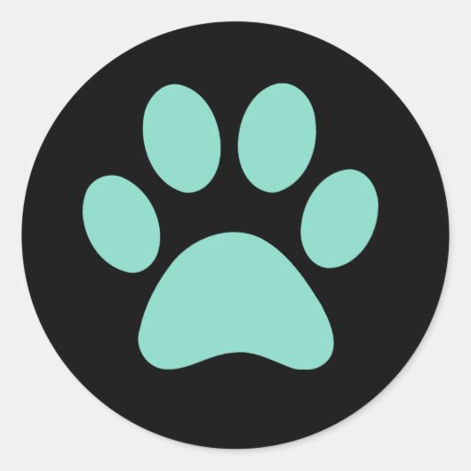 Sticker Rond Impression Paw Puppy (Devant)