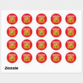 Sticker Rond Impression Quirky Bee Art (Feuille)