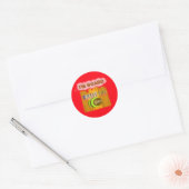 Sticker Rond Impression Quirky Bee Art (Enveloppe)