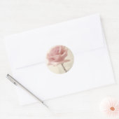 Sticker Rond Impression rose (Enveloppe)