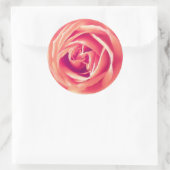 Sticker Rond Impression rose corail (Sac)