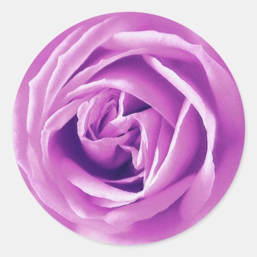 Sticker Rond Impression rose Lavender (Devant)