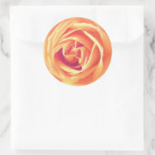 Sticker Rond Impression rose orange doux (Sac)