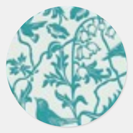 Sticker Rond Impression turquoise - Ajouter des mots à Customis (Devant)