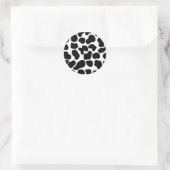 Sticker Rond Impression vache noir et blanc Ferme rustique (Sac)