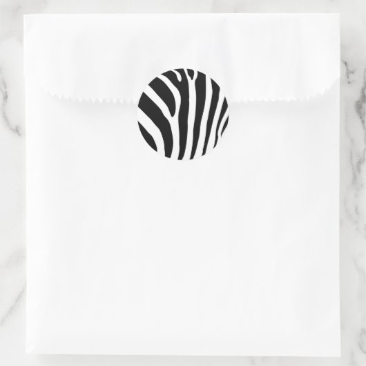 STICKER ROND IMPRESSION ZEBRA (Sac)