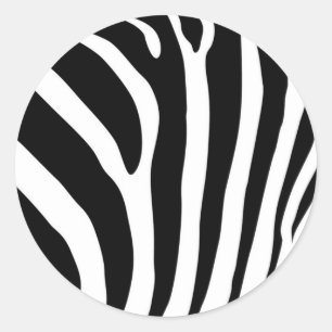 STICKER ROND IMPRESSION ZEBRA