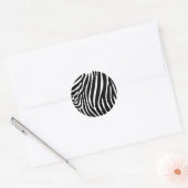 Sticker Rond Impression Zebra (Enveloppe)