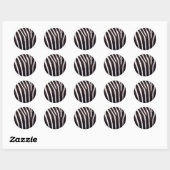 Sticker Rond impression zèbre (Feuille)