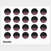 Sticker Rond Impression Zèbre Merci (Feuille)