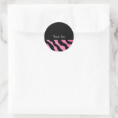 Sticker Rond Impression Zèbre Merci (Sac)