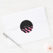Sticker Rond Impression Zèbre Merci (Enveloppe)