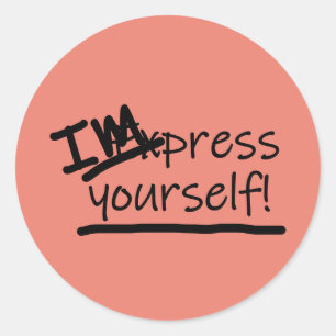 Sticker Rond Impressionner