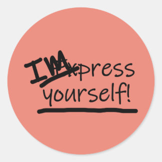 Sticker Rond Impressionner