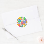 Sticker Rond Impressionniste Pastel Valentine Hearts (Enveloppe)
