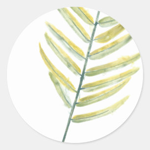Sticker Rond Impressions vertes VII