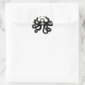 STICKER ROND IMPRIMANTE D'ART KRAKEN SKULL TATTOO (Sac)