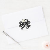 STICKER ROND IMPRIMANTE D'ART KRAKEN SKULL TATTOO (Enveloppe)