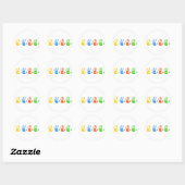 Sticker Rond Imprimantes main (Feuille)