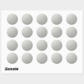 Sticker Rond Imprimé à l'huile d'argent (Feuille)