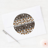 Sticker Rond Imprimé africain avec motif en peau de guépard (Enveloppe)
