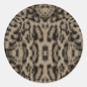 Sticker Rond Imprimé animalier tendance exotique léopard des ne