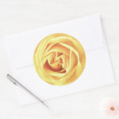 Sticker Rond imprimé rose jaune (Enveloppe)