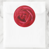 Sticker Rond imprimé rose rouge (Sac)