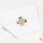 Sticker Rond Imprimer Anniversaire Kaleidoscope (Enveloppe)