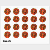 Sticker Rond Imprimer Casquette Giraffe (Feuille)