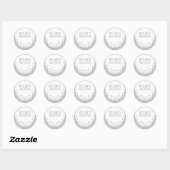 Sticker Rond IMPRIMER COMMANDE enveloppe partie pour phoque bal (Feuille)