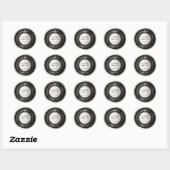 Sticker Rond IMPRIMER do-it-yourself MÉDAILLE Champion d'argent (Feuille)