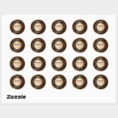 Sticker Rond IMPRIMER do-it-yourself MÉDAILLE Champion de bronz (Feuille)