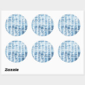 Sticker Rond Imprimer l'aquarelle Indigio (Feuille)