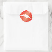 STICKER ROND IMPRIMER LIP 'KISS' (Sac)